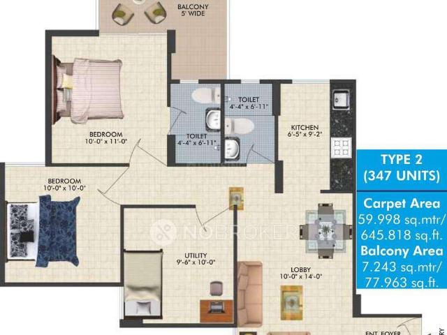 3 BHK Flat In Conscient Habitat Residences for Rent In Sector 78