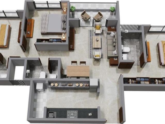 3 BHK Flat In Desai Celeste For Sale In Kalyan West