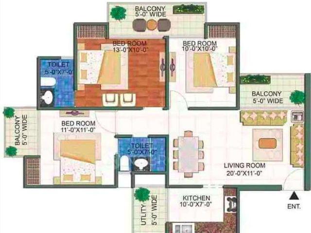 3 BHK Flat In Eldeco Echoes Of Eden For Sale In Yamuna Expressway
