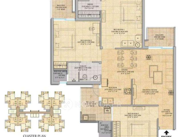 3 BHK Flat In Gaur Saundaryam for Rent In Gaur Saundaryam
