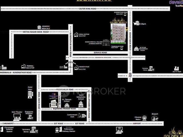 3 BHK Flat In Golden Heights Passcode For Sale In Porur