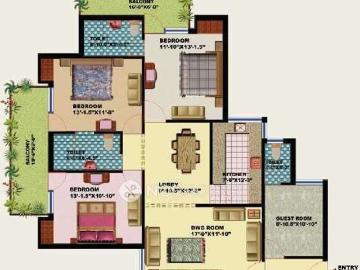 3 BHK Flat In Lake View, Sector 48 for Rent In Sector 48