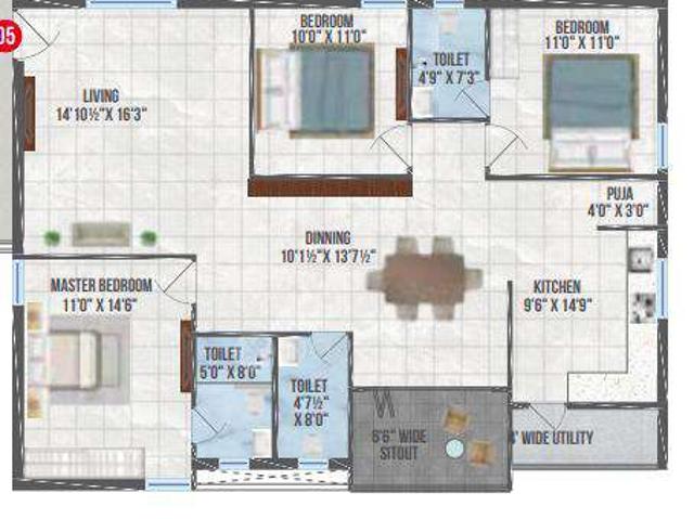 3 BHK Flat In Tbc Rasagna North For Sale In Quthbullapur