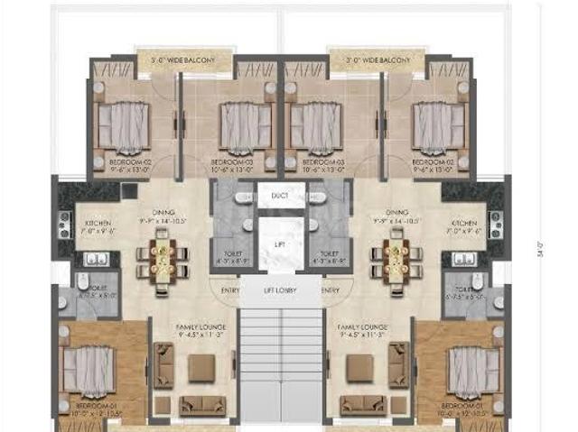 3 BHK Independent Builder Floor in Sector 116 for resale Mohali. The reference number is 14711424
