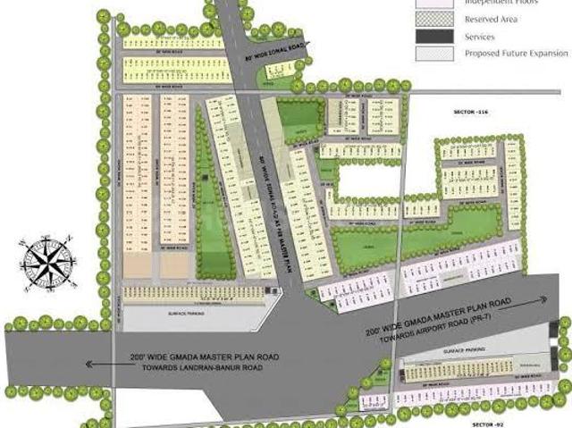 3 BHK Independent Builder Floor in Sector 116 for resale Mohali. The reference number is 20091109