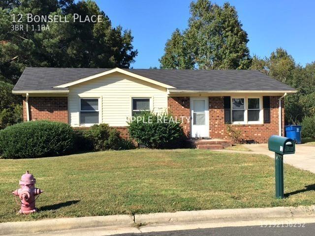 3 BR, 1.5 BA Apartment 12 Bonsell Place, Durham, NC 27707