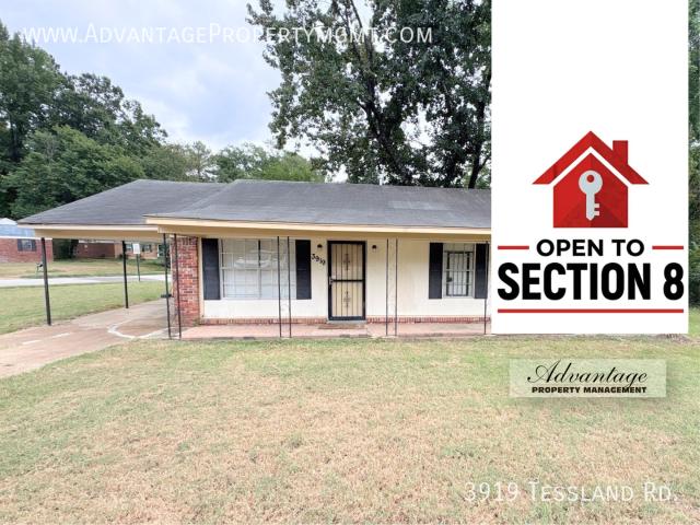 3 BR, 1.5 BA Apartment 3919 Tessland Rd Memphis, TN 38128