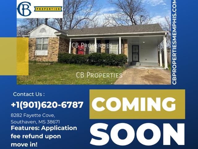 3 BR, 1.5 BA Apartment 8282 Fayette Cv, Southaven, MS 38671