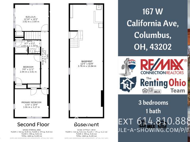 3 BR, 1 BA Apartment 167 W. California Ave Columbus, OH 43202