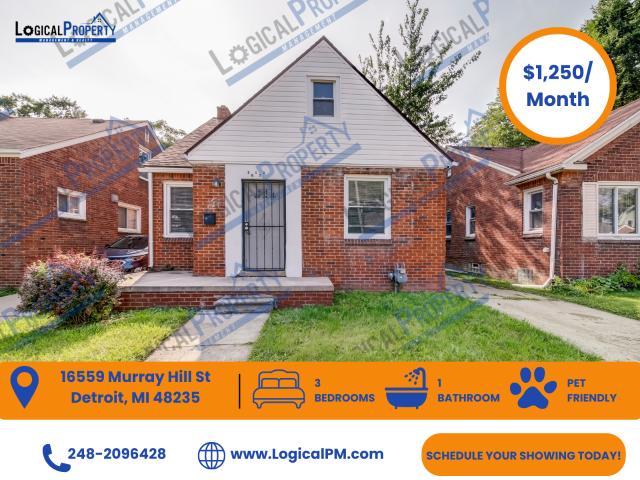 3 BR, 1 BA Apartment 16559 Murray Hill St, Detroit, MI 48235