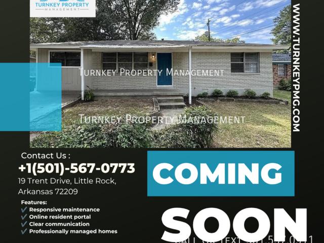 3 BR, 1 BA Apartment 19 Trent Dr, Little Rock, AR 72209