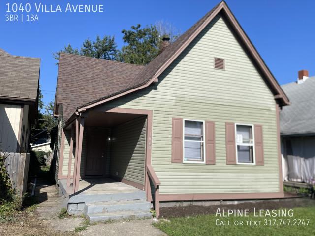 3 BR, 1 BA Apartment 1040 Villa Avenue, Indianapolis, IN 46203