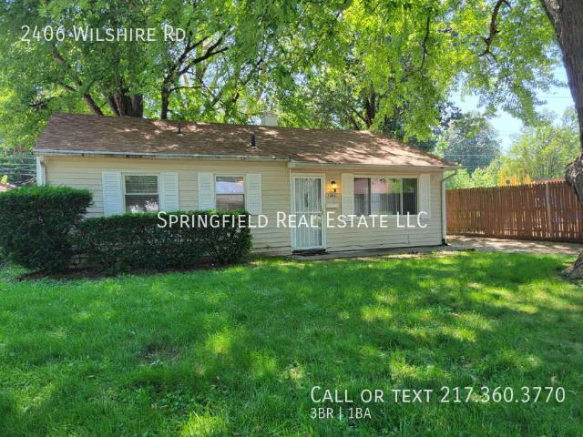 3 BR, 1 BA Apartment 2406 East Wilshire Road, Springfield, IL 62703