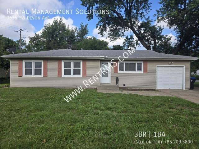3 BR, 1 BA Apartment 3635 SW Devon Ave, Topeka, KS 66611