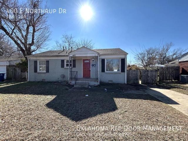 3 BR, 1 BA Apartment 400 E Northrup Dr, Midwest City, OK 73110