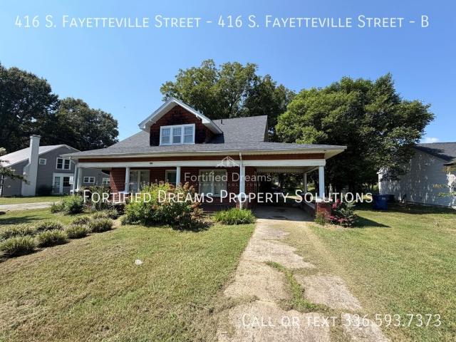 3 BR, 1 BA Apartment 416 S. Fayetteville Street 416 S. Fayetteville Street, Liberty, NC 27298