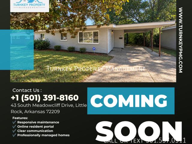 3 BR, 1 BA Apartment 43 S Meadowcliff Dr Little Rock, AR 72209