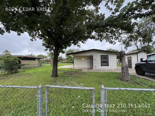 3 BR, 1 BA Apartment 6106 Cedar Valley, San Antonio, TX 78242