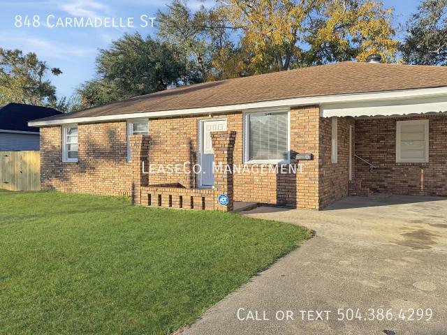 3 BR, 1 BA Apartment 848 Carmadelle St, Marrero, LA 70072