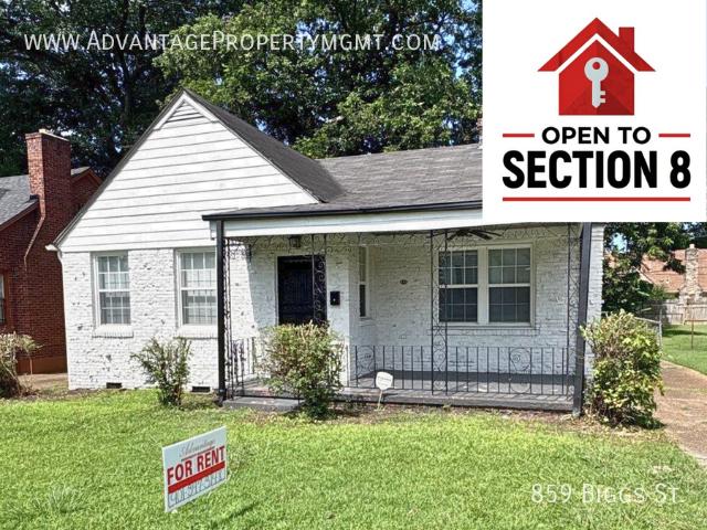 3 BR, 1 BA Apartment 859 Biggs St Memphis, TN 38108