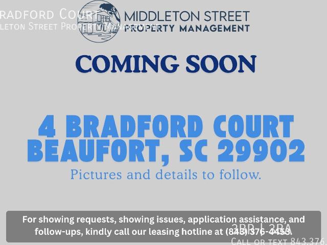 3 BR, 2.5 BA Apartment 4 Bradford Court, Beaufort, SC 29902