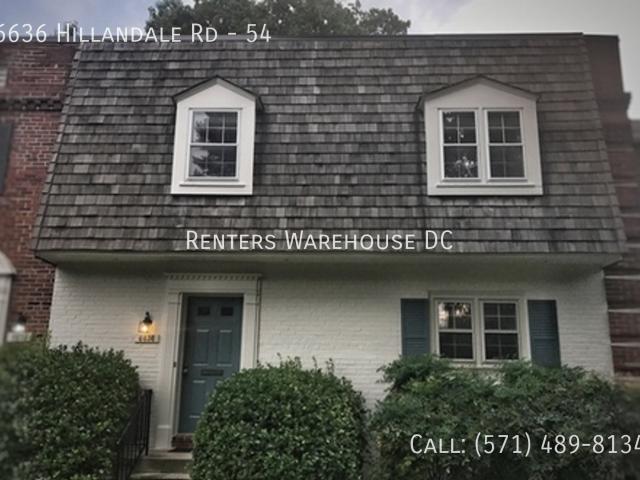 3 BR, 2.5 BA Apartment 6636 Hillandale Rd, Chevy Chase, MD 20815