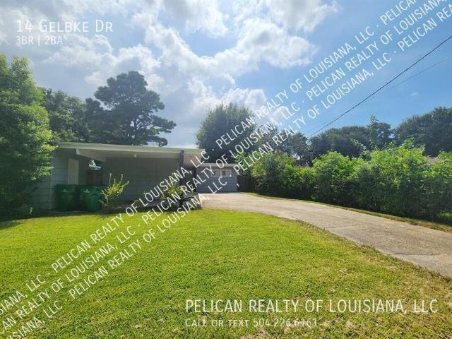 3 BR, 2 BA Apartment 14 Gelbke Dr, Gretna, LA 70053