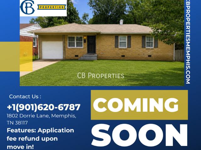 3 BR, 2 BA Apartment 1802 Dorrie Ln, Memphis, TN 38117