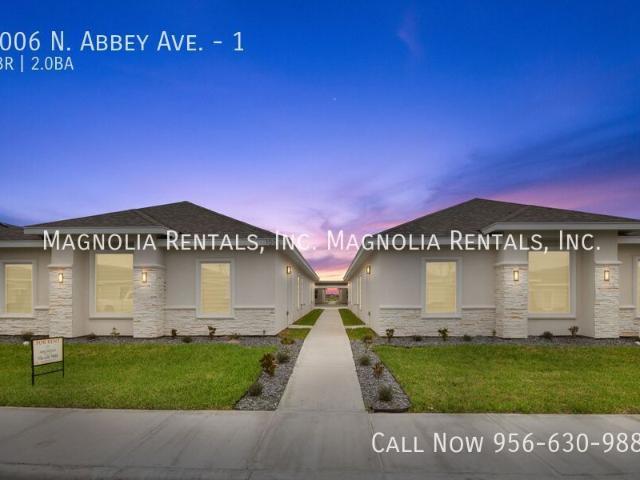 3 BR, 2 BA Apartment 1006 N. Abbey Ave Edinburg, TX 78541