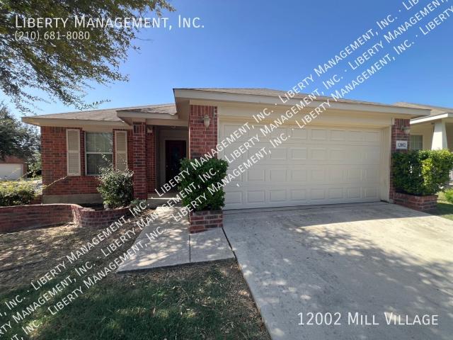 3 BR, 2 BA Apartment 12002 Mill Village, San Antonio, TX 78254