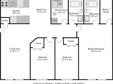3 BR, 2 BA Apartment 1200 West Bethel Avenue Unit 3 beds, 2 baths, $1299, Muncie, IN 47303
