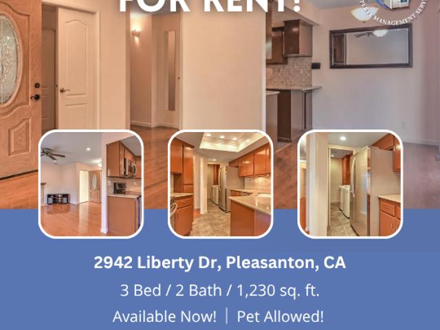 3 BR, 2 BA Apartment 2942 Liberty Drive, Pleasanton, CA 94566