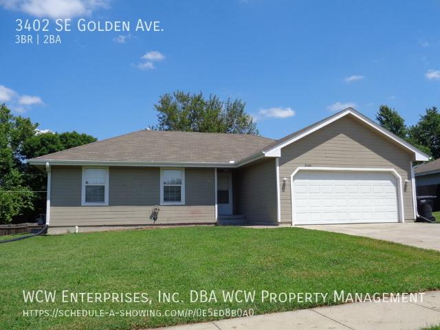 3 BR, 2 BA Apartment 3402 SE Golden Ave Topeka, KS 66605