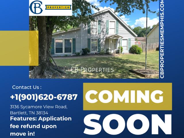 3 BR, 2 BA Apartment 3136 Sycamore View Rd, Memphis, TN 38134