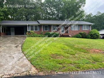 3 BR, 2 BA Apartment 6 Kingsbury Road, Greenville, SC 29617