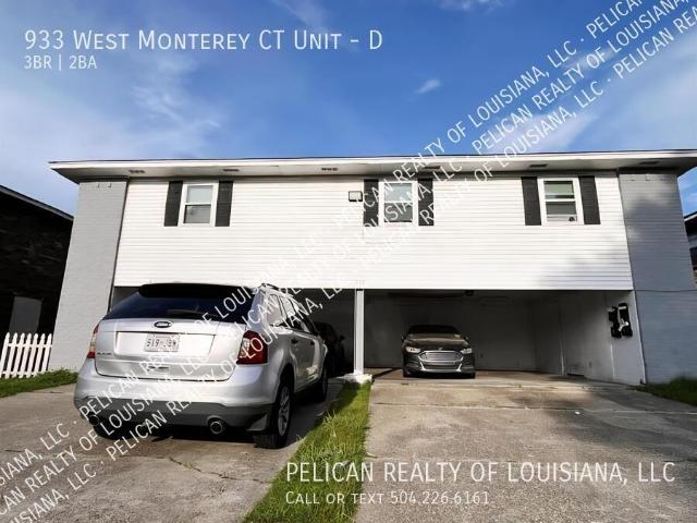 3 BR, 2 BA Apartment 933 West Monterey CT Unit, Terrytown, LA 70056