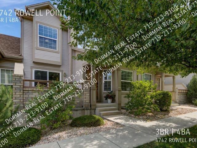3 BR, 3.5 BA Apartment 4742 ROWELL POINT, COLORADO SPRINGS, CO 80923