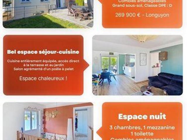 3 chambres, Longuyon Lorraine 54260 100365149