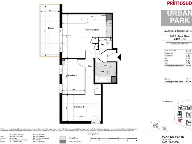3 pièces · 56.47 m²