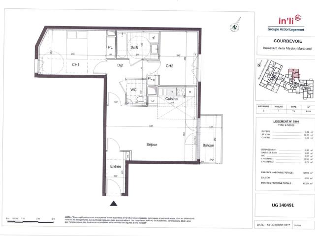 3 pièces · 63.23 m²