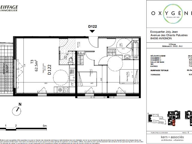 3 pièces · 62.5 m²
