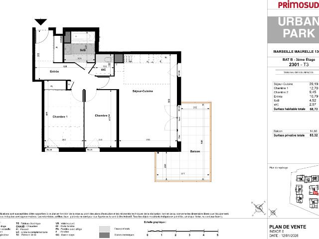 3 pièces · 68.72 m²
