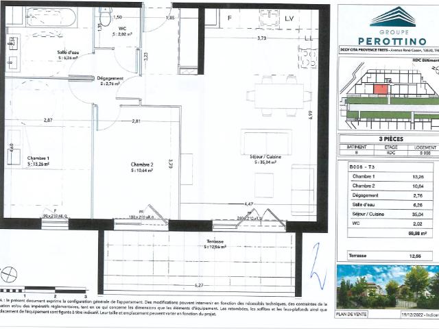 3 pièces · 69.98 m²
