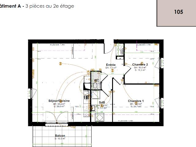 3 pièces · 71.1 m²