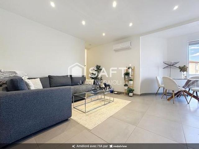 3 pièces de 64 m² avec grande terrasse et stationnement