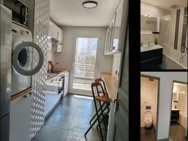 3 pièces meublé de 64 m² avec parking, cave et 2 balcons – Courbevoie
