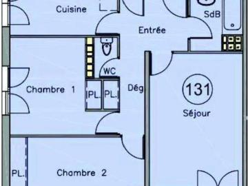 Appartement 3 pièces – 58 m² – Villeneuve la Garenne – 51/53 avenue Jean Moulin