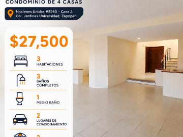 3 PISOS CASA en RENTA sobre NACIONES UNIDAS | Condominio de 4 Casas