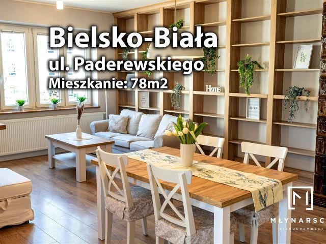 3 pok | 78 m2 | centrum bb | dużo m. Parkingowych ul. Paderewskiego, Bielsko Biała