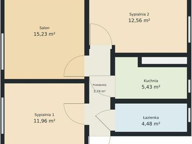 3 pokoje, 53,4 m², ogródek | Bezczynszowe | Zwierzęta mile w